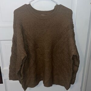 Brown fluffy sweater